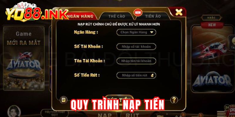 Quy trình nạp tiền nhanh chóng tại Yo88