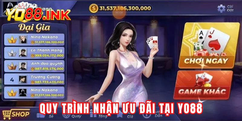Quy trình nhận ưu đãi tại Yo88 nhanh chóng